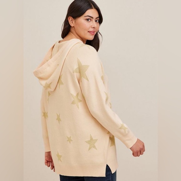 Torrid Jacquard Pullover Hooded Sweater NWT - Picture 3 of 8